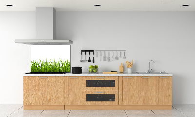 Spatscherm keuken Gras