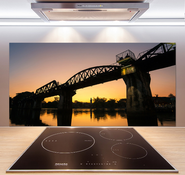 Glazen achterwand keuken Brug in Thailand