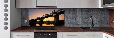 Glazen achterwand keuken Brug in Thailand