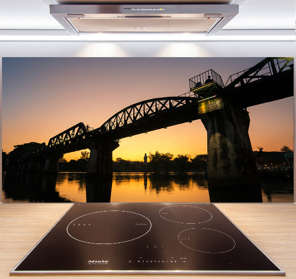 Glazen achterwand keuken Brug in Thailand