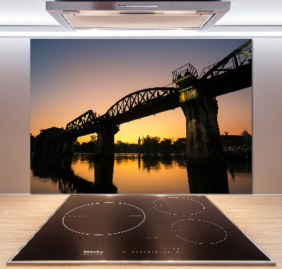 Glazen achterwand keuken Brug in Thailand