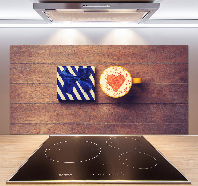 Achterwand keuken Koffie en een cadeautje