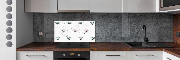 Glazen achterwand keuken Diamanten