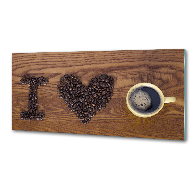 Keuken achterwand Ik hou van koffie.