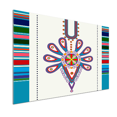 Glazen achterwand keuken Pools volkspatroon