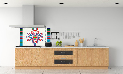 Glazen achterwand keuken Pools volkspatroon