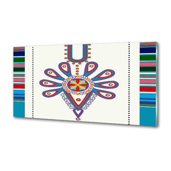 Glazen achterwand keuken Pools volkspatroon