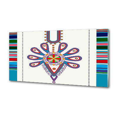 Glazen achterwand keuken Pools volkspatroon