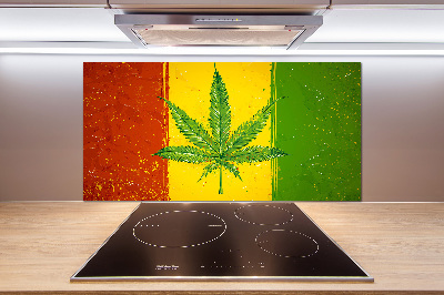 Spatscherm keuken Rasta-vlag