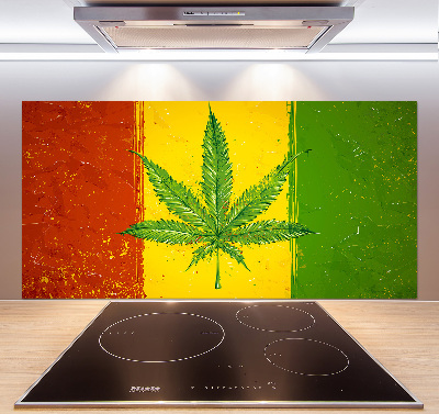 Spatscherm keuken Rasta-vlag