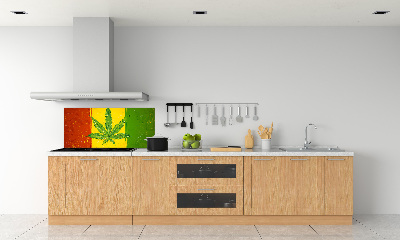 Spatscherm keuken Rasta-vlag