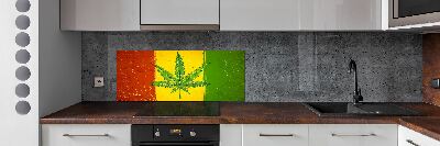 Spatscherm keuken Rasta-vlag