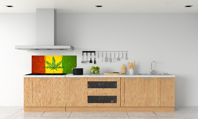 Spatscherm keuken Rasta-vlag
