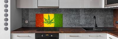 Spatscherm keuken Rasta-vlag