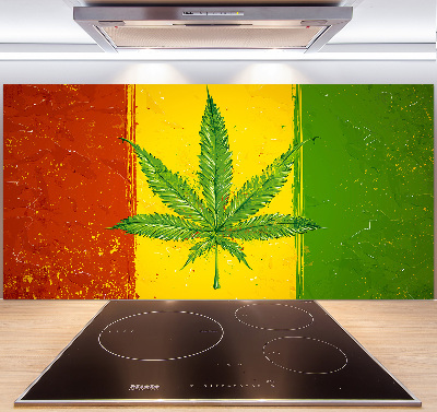 Spatscherm keuken Rasta-vlag