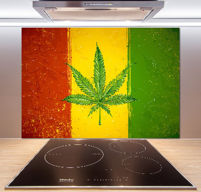 Spatscherm keuken Rasta-vlag
