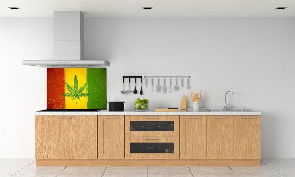Spatscherm keuken Rasta-vlag