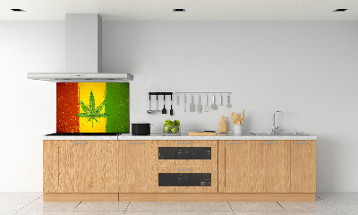 Spatscherm keuken Rasta-vlag