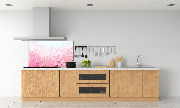 Glazen achterwand keuken Kersenbloesems