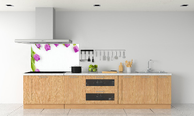 Achterwand keuken Paarse tulpen