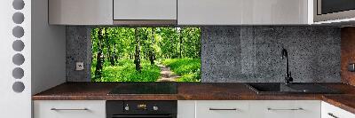 Keuken achterwand Berkenbos