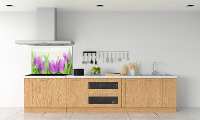 Keuken achterwand Paarse tulpen