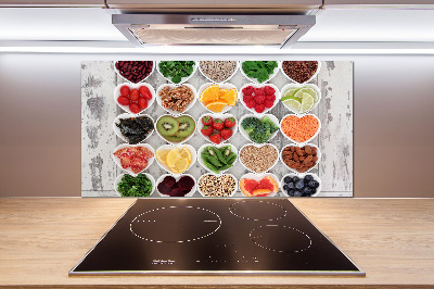 Spatscherm keuken Gezonde voeding