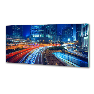 Achterwand keuken Hong Kong 's nachts