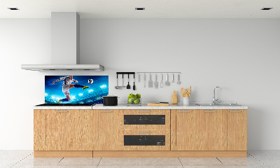 Glazen achterwand keuken Voetballer