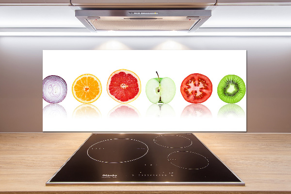 Spatscherm keuken Fruit en groenten