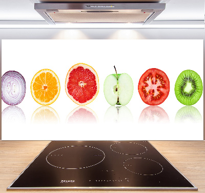 Spatscherm keuken Fruit en groenten