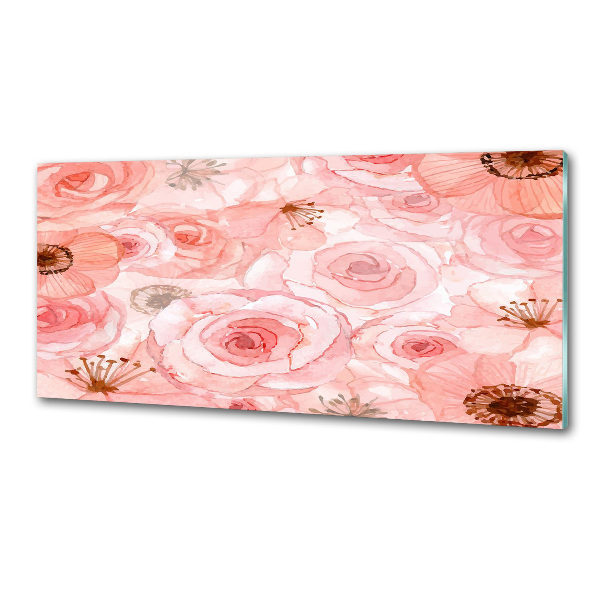 Achterwand keuken Bloemenpatroon