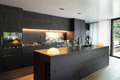 Glazen achterwand keuken Paardenbloemenveld