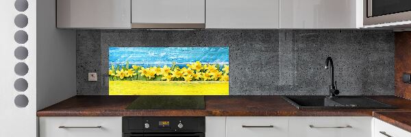 Achterwand keuken Narcissen