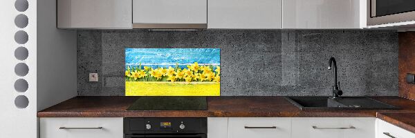 Achterwand keuken Narcissen