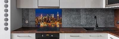 Spatplaat keuken Manhattan 's nachts