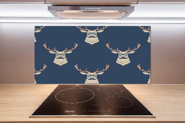 Glazen achterwand keuken Hipster hert