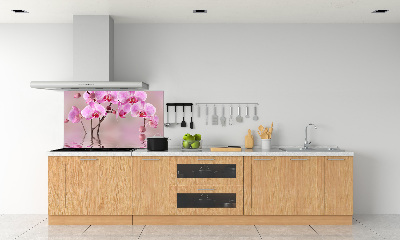 Spatscherm keuken Roze orchidee