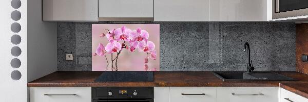 Spatscherm keuken Roze orchidee