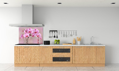 Spatscherm keuken Roze orchidee