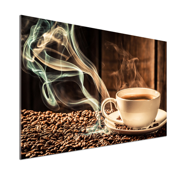 Glazen achterwand keuken Aromatische koffie