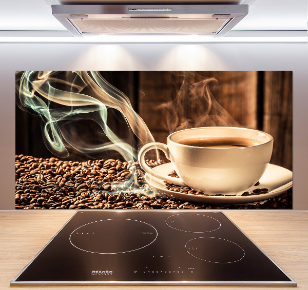Glazen achterwand keuken Aromatische koffie