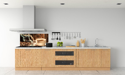 Glazen achterwand keuken Aromatische koffie