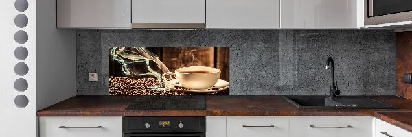 Glazen achterwand keuken Aromatische koffie