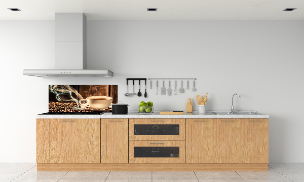 Glazen achterwand keuken Aromatische koffie