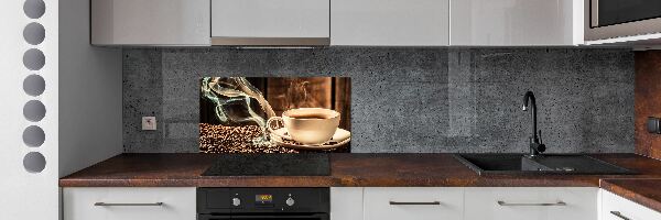 Glazen achterwand keuken Aromatische koffie