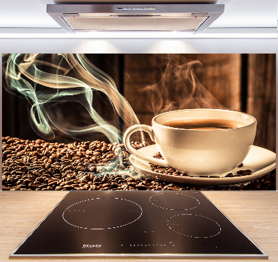 Glazen achterwand keuken Aromatische koffie