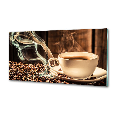 Glazen achterwand keuken Aromatische koffie
