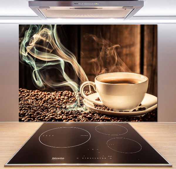 Glazen achterwand keuken Aromatische koffie