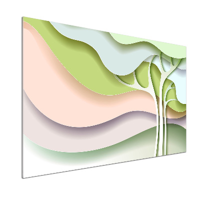 Glazen achterwand keuken Abstracte boom